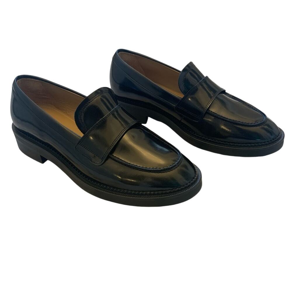 & Other Stories Black Leather Penny Loafers